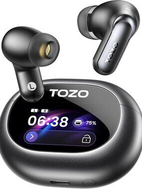 Active Noise Cancelling Wireless Earbuds with Smart LCD Screen - Pro Sound